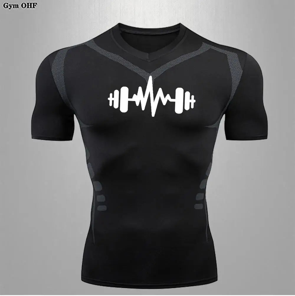 Men's Workout Compression Top - Muscle Support Training Shirt
