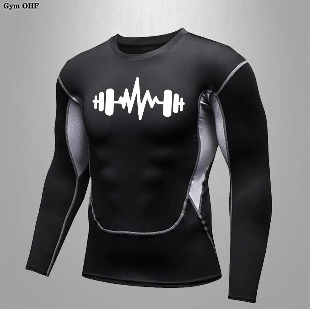 Men's Workout Compression Top - Muscle Support Training Shirt