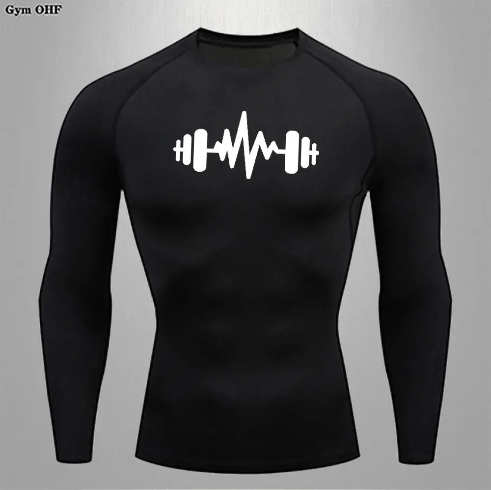 Men's Workout Compression Top - Muscle Support Training Shirt