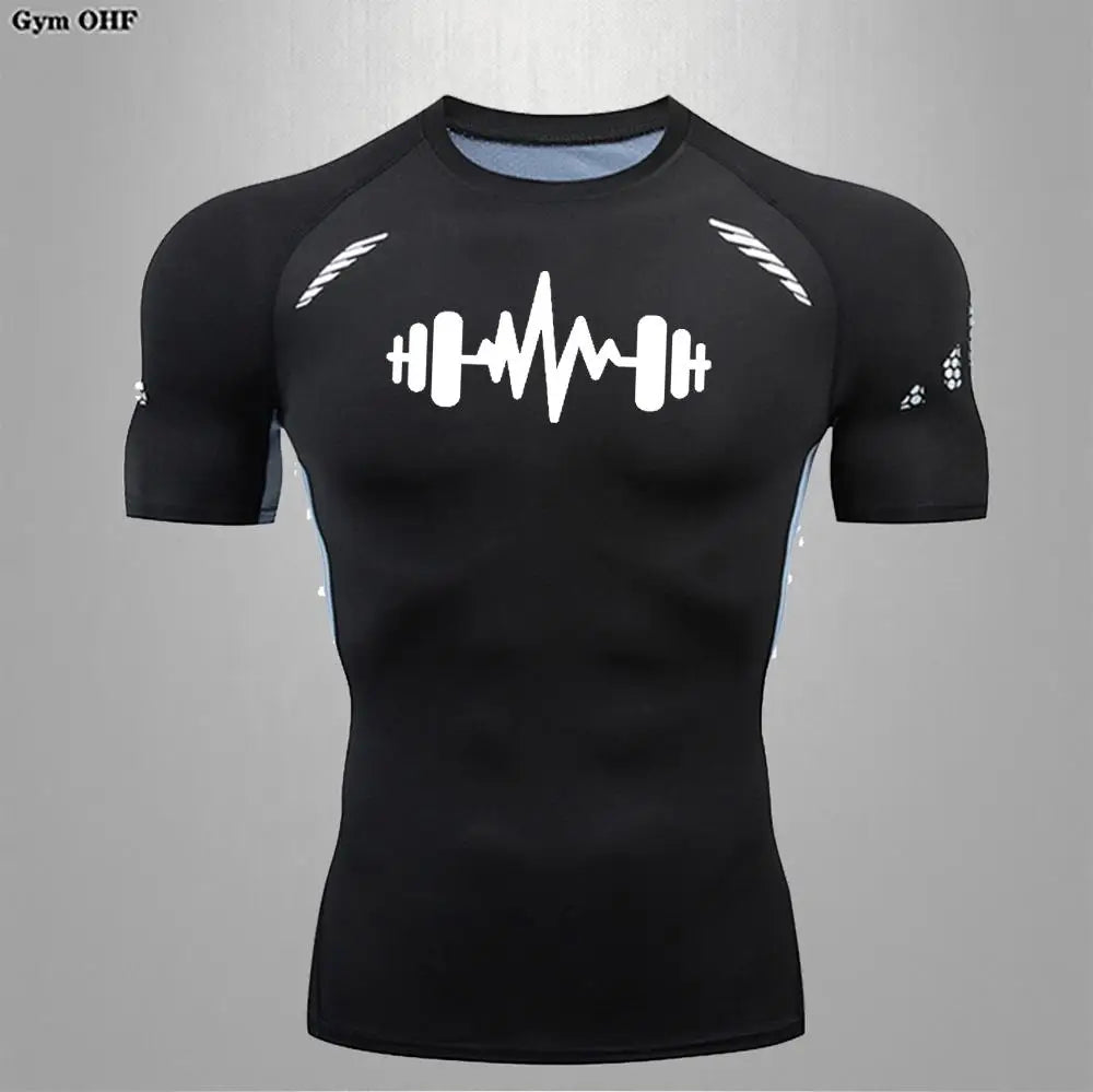 Men's Workout Compression Top - Muscle Support Training Shirt