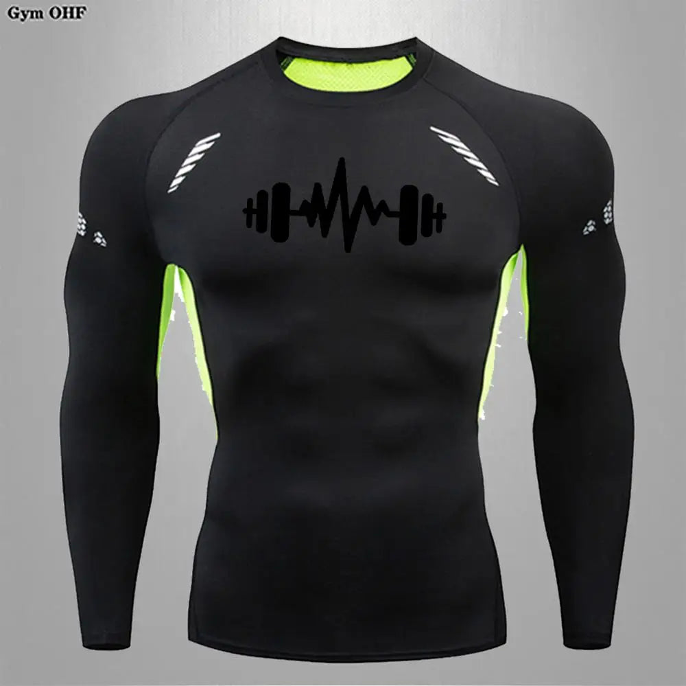Men's Workout Compression Top - Muscle Support Training Shirt